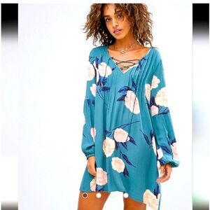 Billabong Lace Front Beach Mini Dress, Just Like You, Sz M